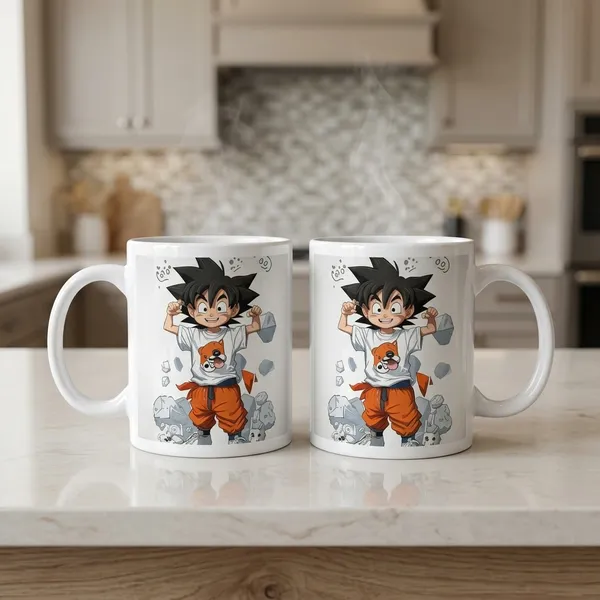 White_Ceramic_Anime_Action_Print_Coffee_Mug_Set_Of_2