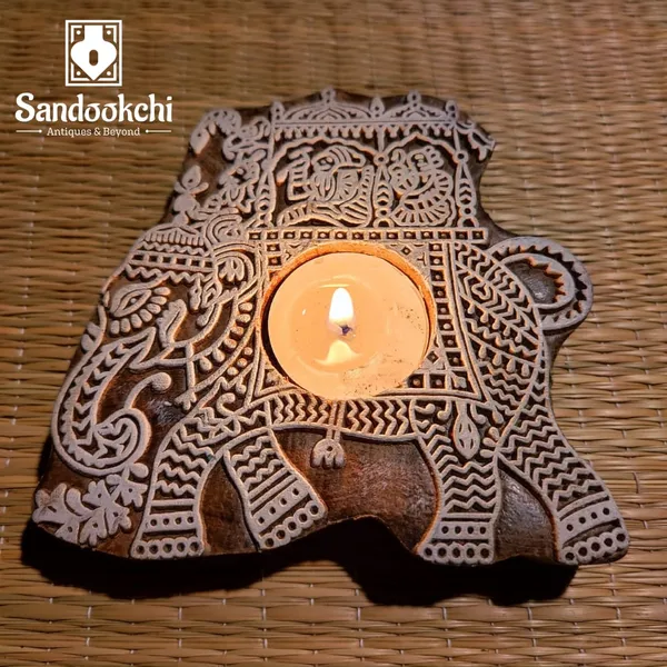 Sheesham_Wood_Ethnic_Elephant_Carved_Candle_Holder