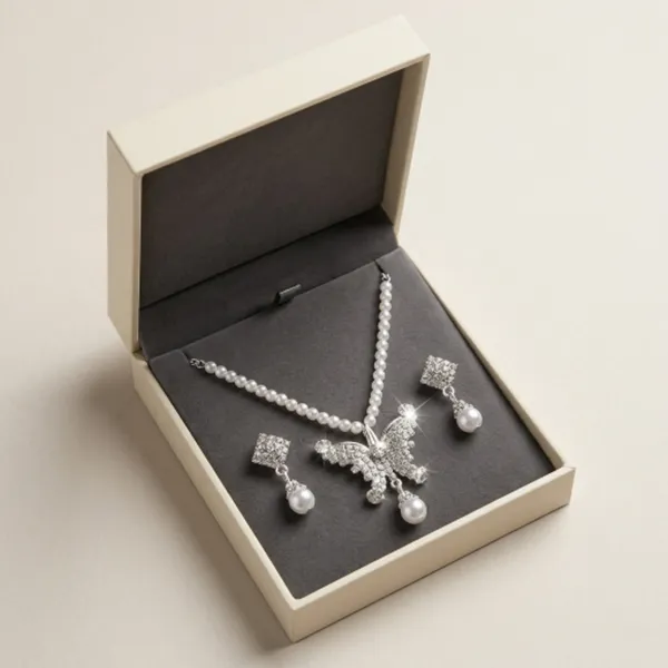 Silver_Plated_Pearl_Cz_Butterfly_Necklace_Earrings_Set_For_Women