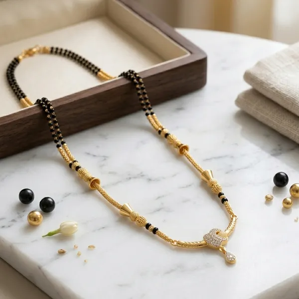 Gold_Plated_Crescent_Pendant_Single_Strand_Mangalsutra_For_Women