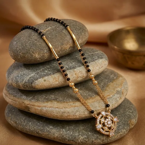 Gold_Plated_Cz_Stone_Single_Strand_Mangalsutra_For_Women