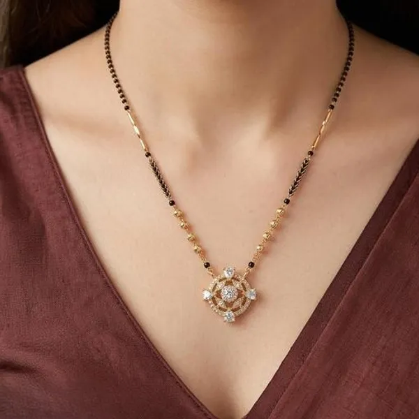 Gold_Plated_Cz_Stone_Single_Strand_Mangalsutra_For_Women