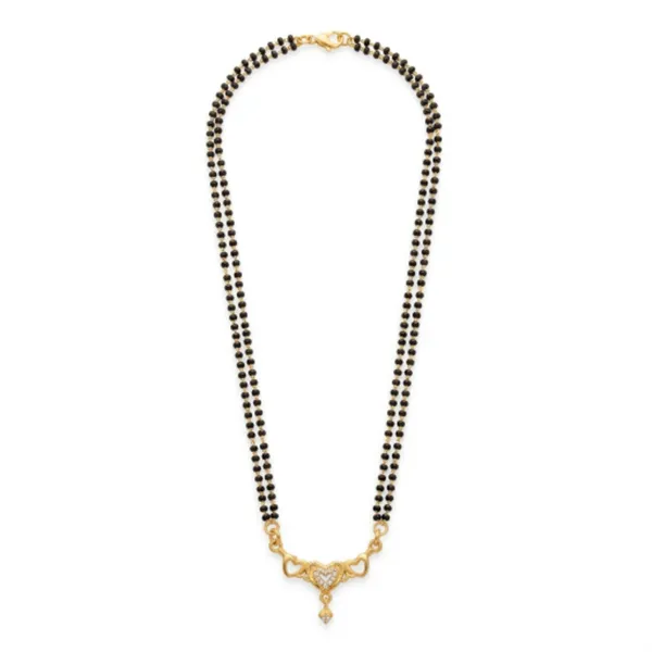 Black_Gold_Plated_Double_Layer_Beaded_Heart_Pendant_Mangalsutra_For_Women