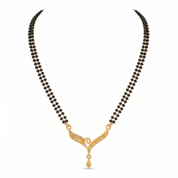Elite_Gold_Plated_Double_Layer_Mangalsutra_For_Women_|_Two_Line_Black_Beaded_Chain_Tanmaniya