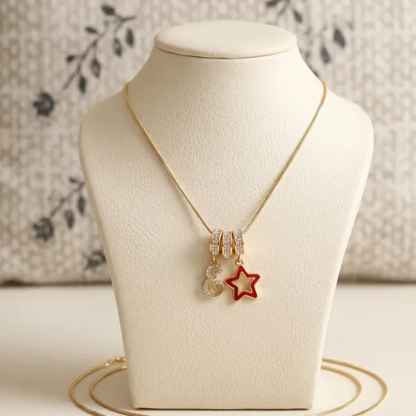 Gold_Plated_Snake_Chain_Initial_Charm_Necklace_For_Women