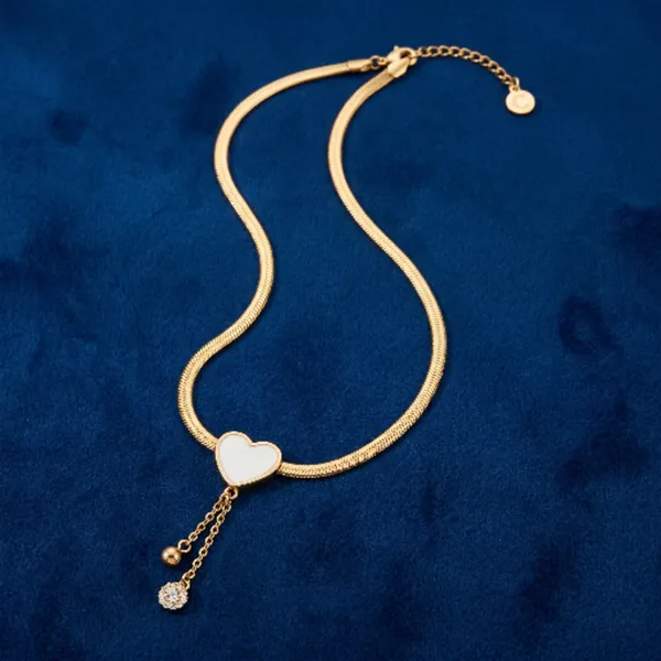 Gold_Plated_Heart_Pendant_Snake_Chain_Necklace_For_Women