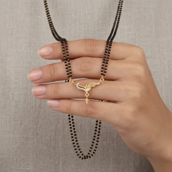 Black_Gold_Plated_Dual_Strand_Beaded_Peacock_Pendant_Mangalsutra_For_Women