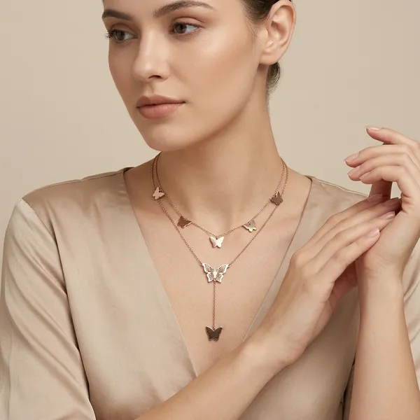 Rose_Gold_Stainless_Steel_Multi_Layered_Pendant_Necklace_For_Women