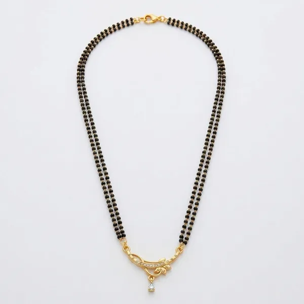 Black_Gold_Plated_Double_Layer_Beaded_Floral_Pendant_Mangalsutra_For_Women