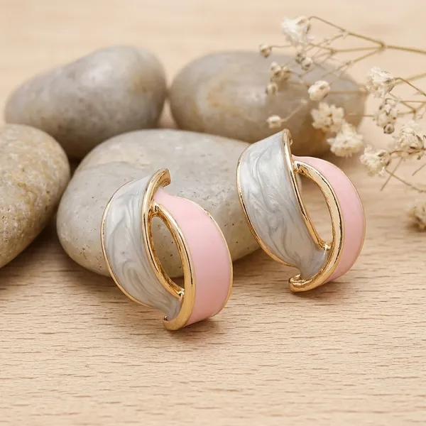 Rose_Gold_Pastel_Pink_White_Enamel_Half_Hoop_Earrings_For_Women