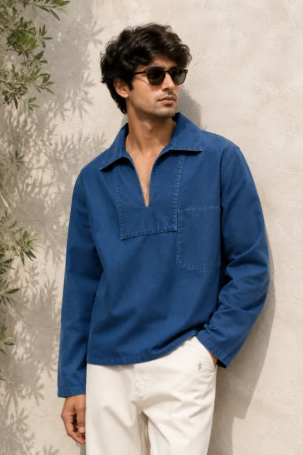 Denim_blue_short_kurta