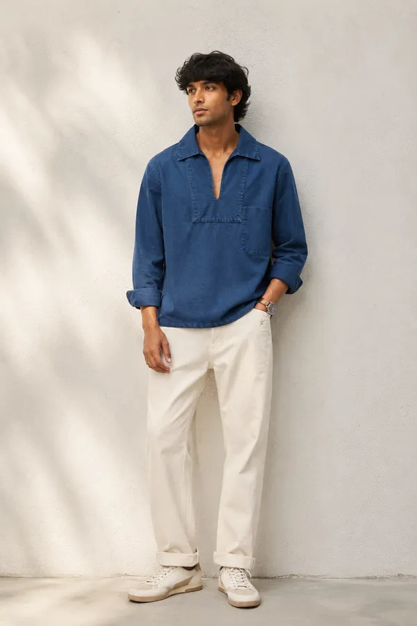 Denim_blue_short_kurta