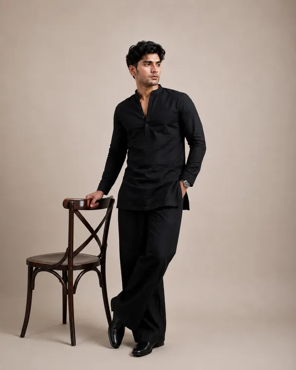 BLACK_COTTON_KURTA