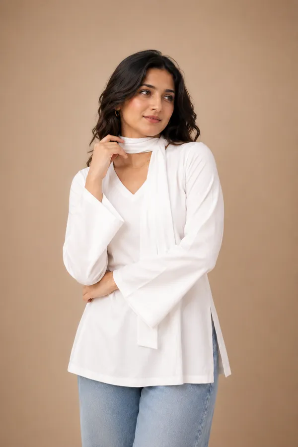 IVORY_GRACE_SCARF_KURTA_