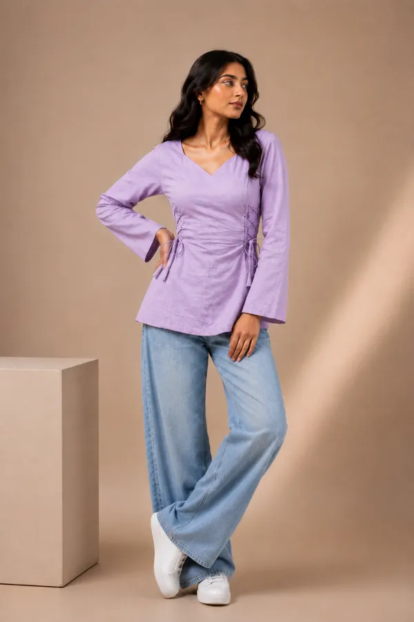 LILAC_MUSE_LACE-UP_KURTA