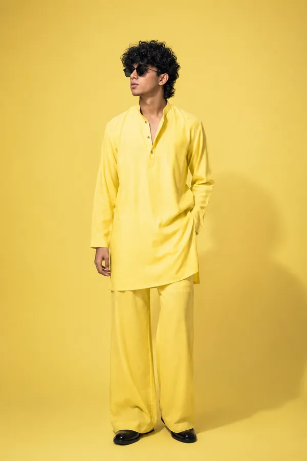 Men's_Sunshine_Yellow_Cotton_Kurta_Pajama_Set