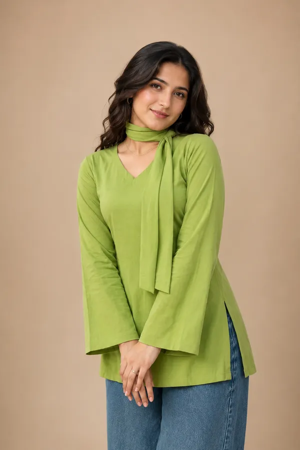 PISTACHIO_GRACE_SCARF_KURTA