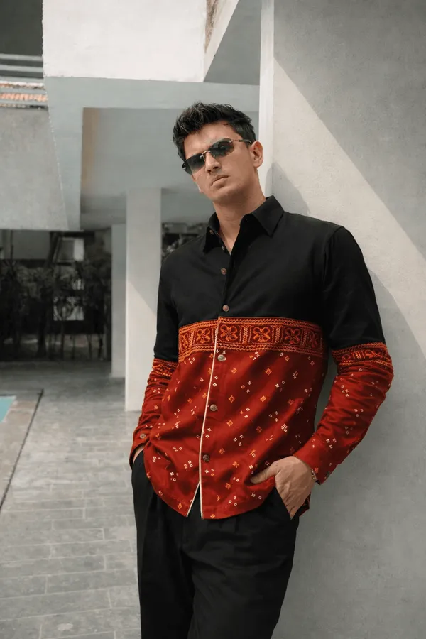 Bandhani_Black_Cotton_Shirt