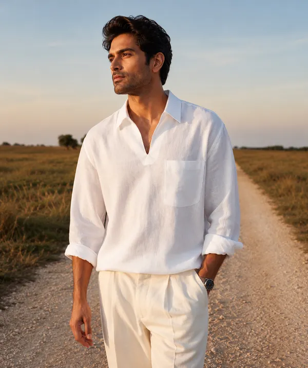 Linen_white_short_kurta