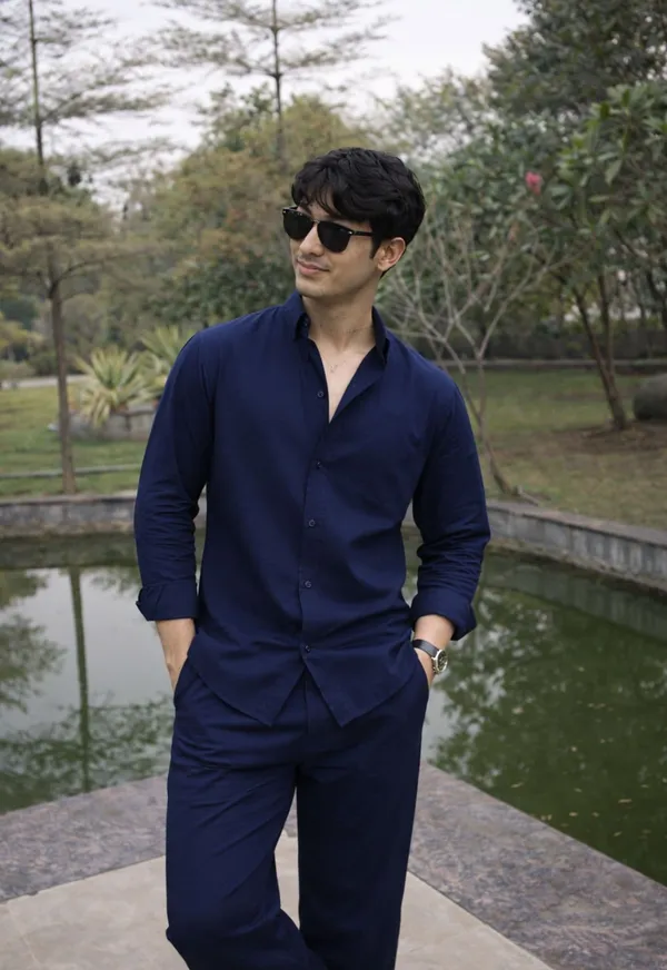 Cotton__Linen__Co-Ord_Set_Navy_Blue
