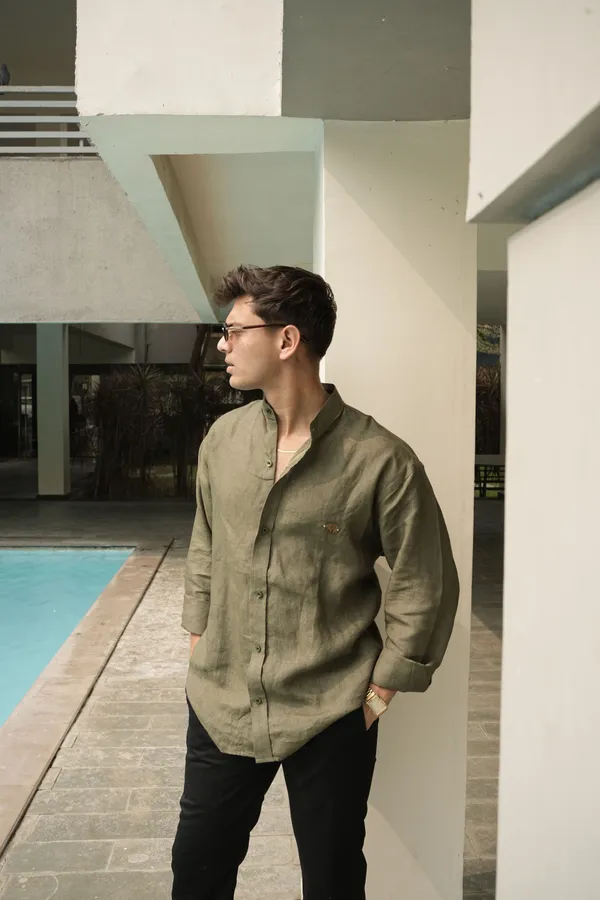 Linen_Olive_Green_Shirt