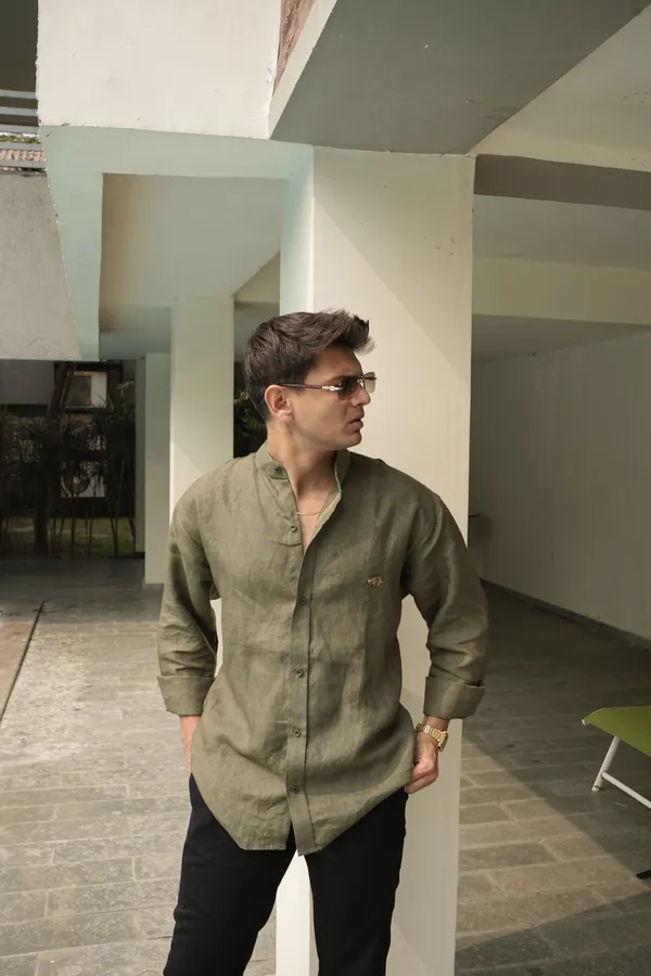 Linen_Olive_Green_Shirt