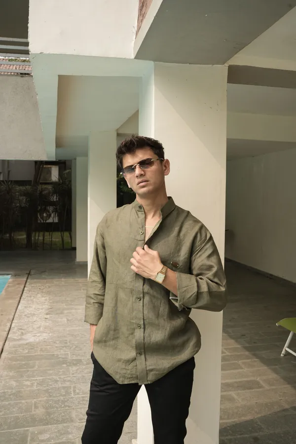 Linen_Olive_Green_Shirt