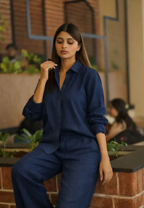 Cotton_Linen_Co-Ord_Set_Navy_Blue