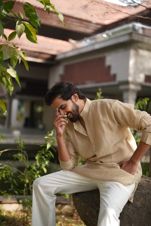 Golden_tissu_fabric_kurta_full_set
