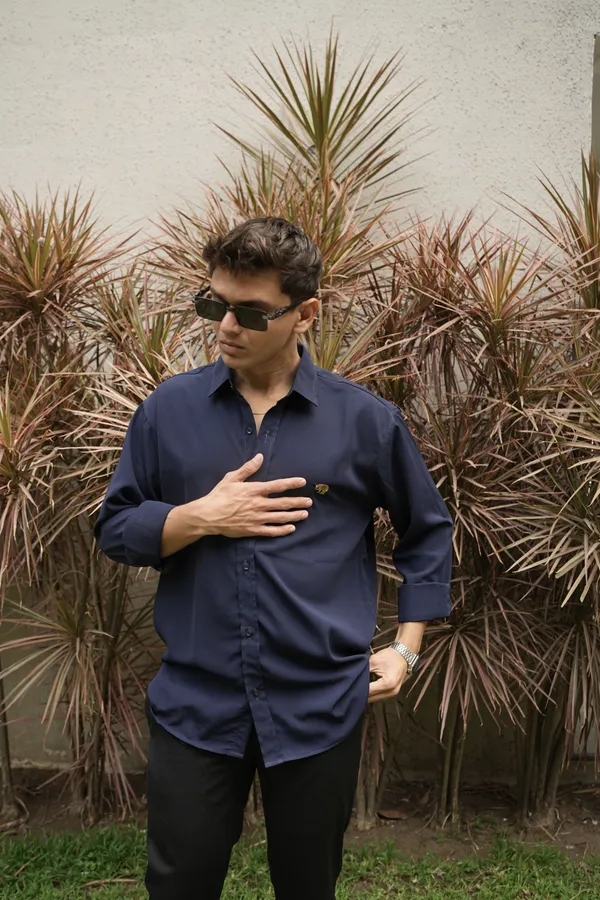 African_Fabric_Navy_Blue_Shirt