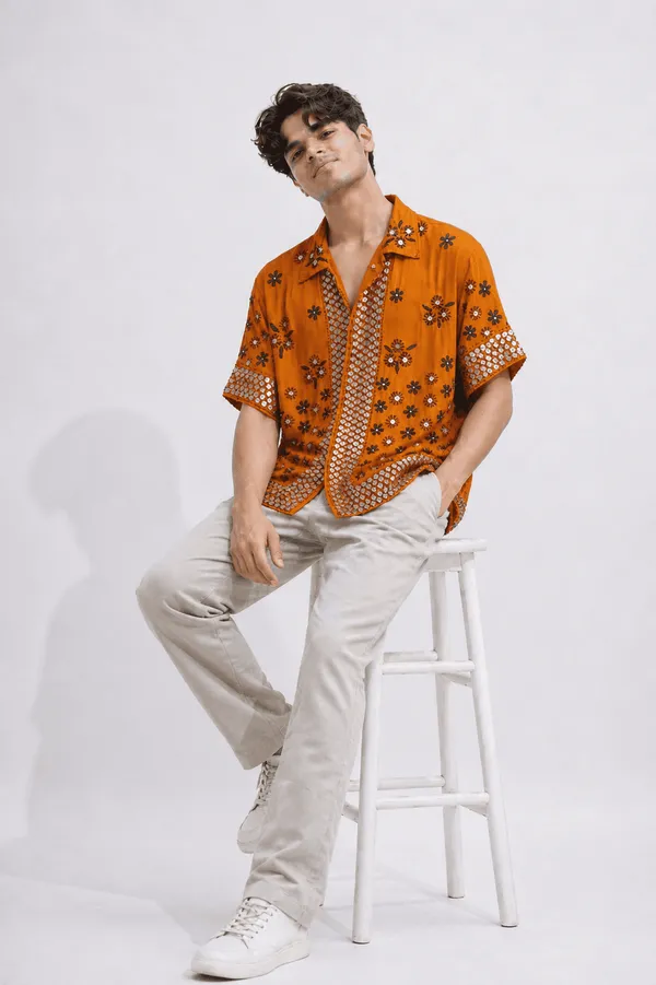 Orange_Embroidery_Shirt