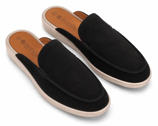 Men's_Black_Textured_Slip-On_Loafers