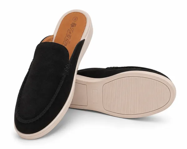 Men's_Black_Textured_Slip-On_Loafers
