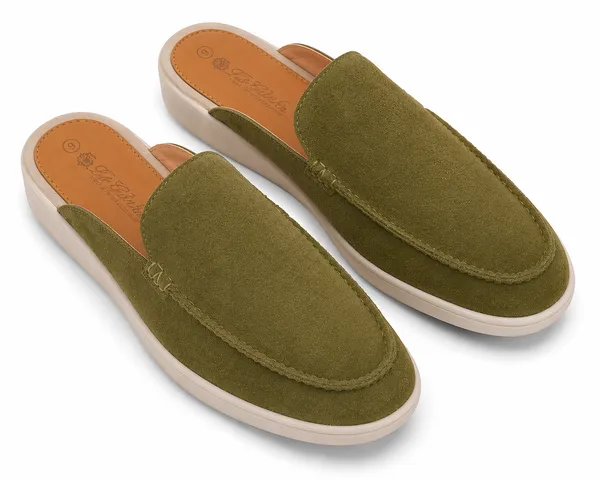 Men's_Green_Textured_Slip-On_Loafers