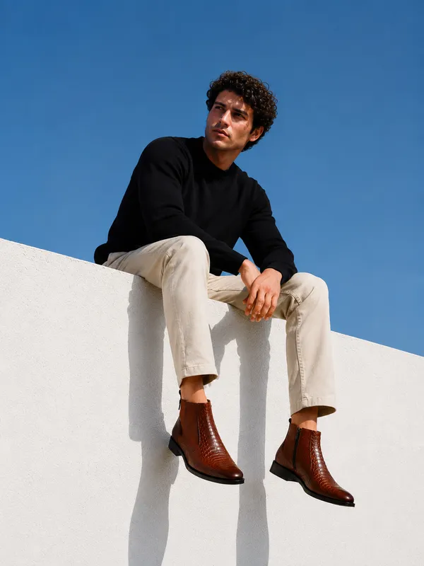 Men's_Brown_Textured_Chelsea_Ankle_Boots