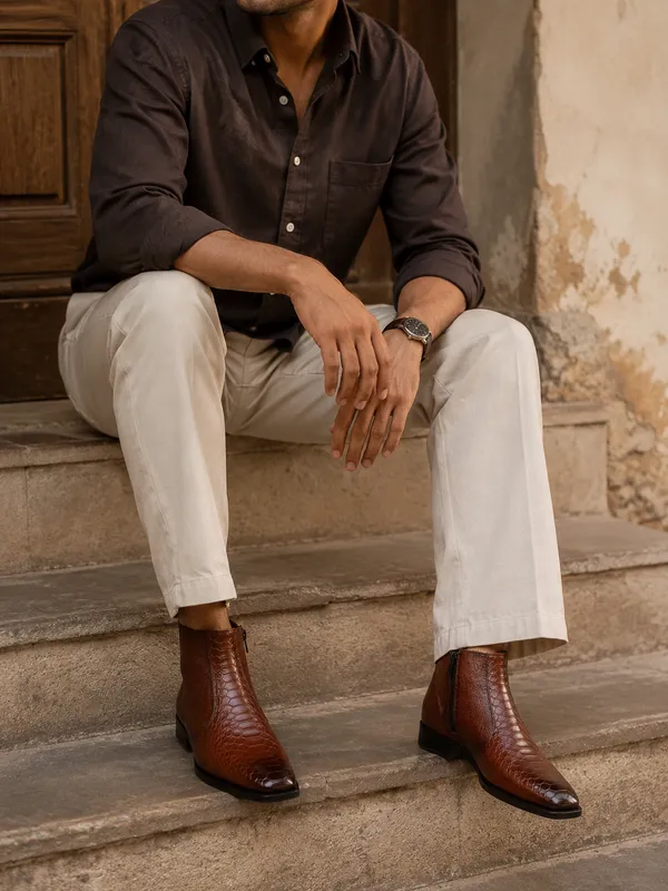 Men's_Brown_Textured_Chelsea_Ankle_Boots