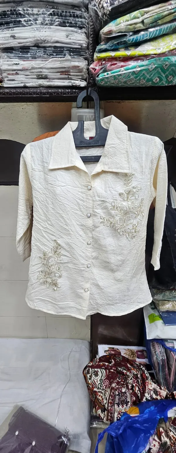 Cream_Crepe_Relaxed_Floral_Embroidered_Shirt_For_Women