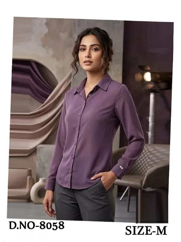 Purple_Polyester_Full_Sleeve_Formal_Shirt_For_Women