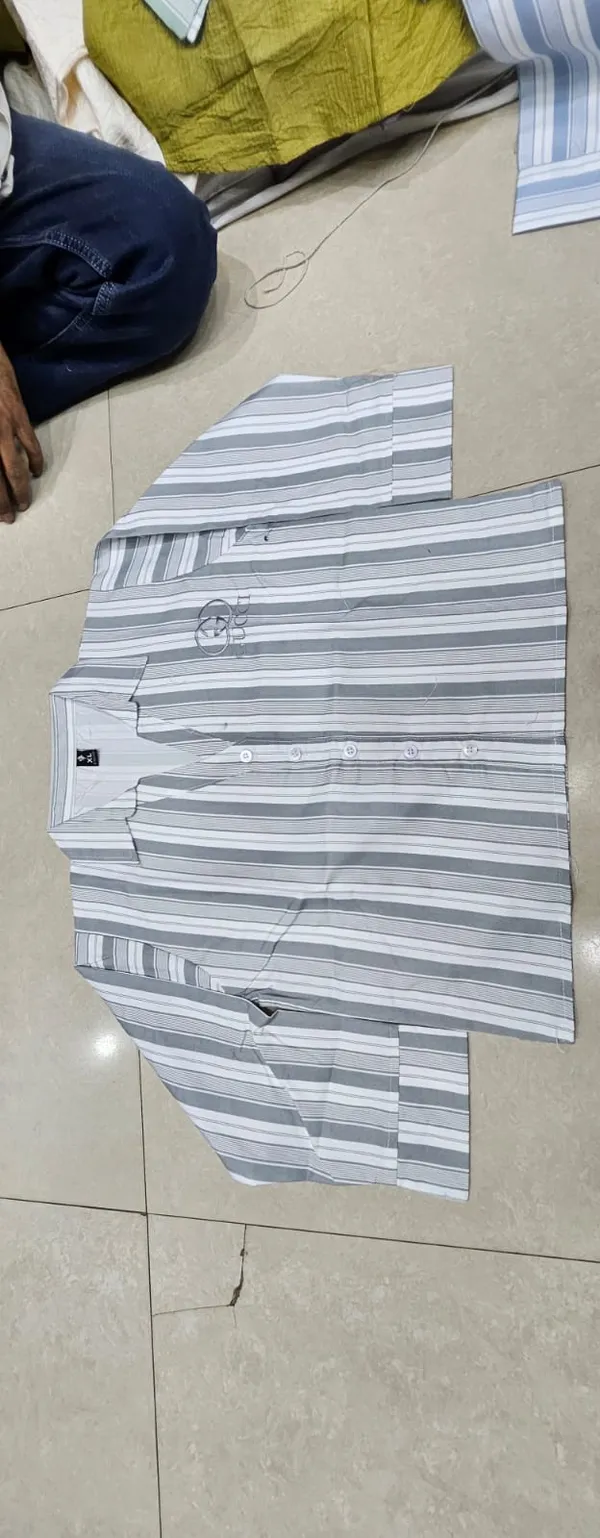 White_Grey_Striped_Cotton_Regular_Formal_Shirt_For_Women