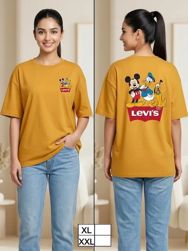Mustard_Yellow_Lycra_Blend_Graphic_Oversized_T_Shirt_For_Women