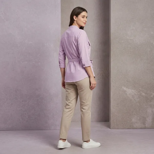 Lavender_Cotton_Relaxed_Safari_Style_Shirt_For_Women