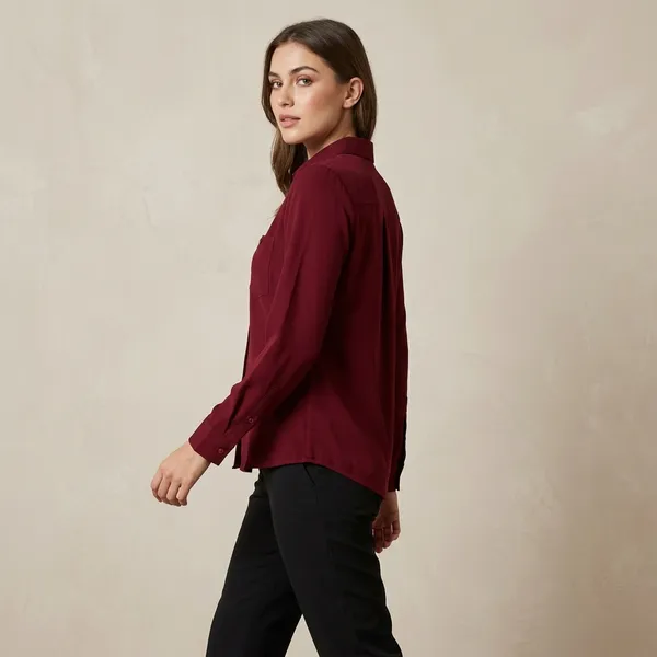 Maroon_Crepe_Regular_Full_Sleeve_Shirt_For_Women