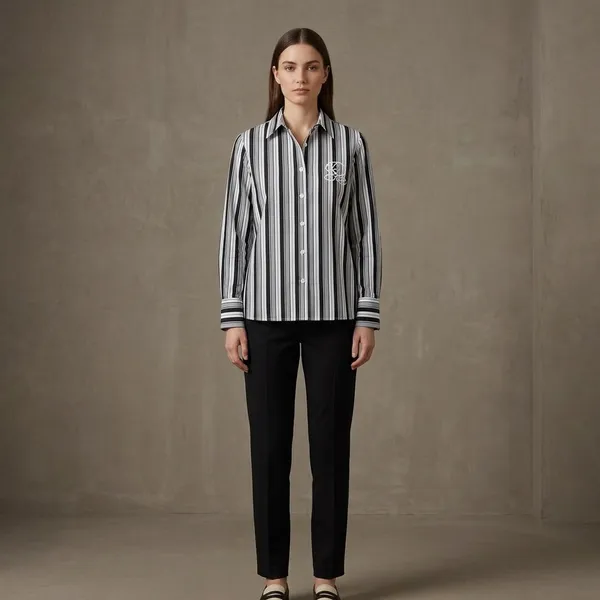 Black_White_Striped_Cotton_Regular_Full_Sleeve_Shirt_For_Women