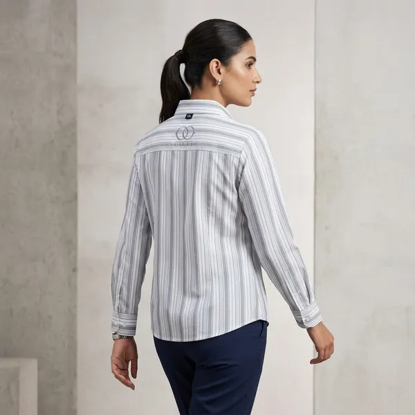 White_Grey_Striped_Cotton_Regular_Formal_Shirt_For_Women