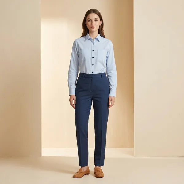 Blue_Cotton_Regular_Pocket_Shirt_For_Women