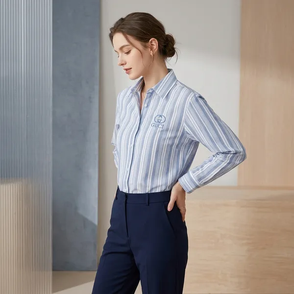 Blue_White_Striped_Cotton_Regular_Full_Sleeve_Shirt_For_Women