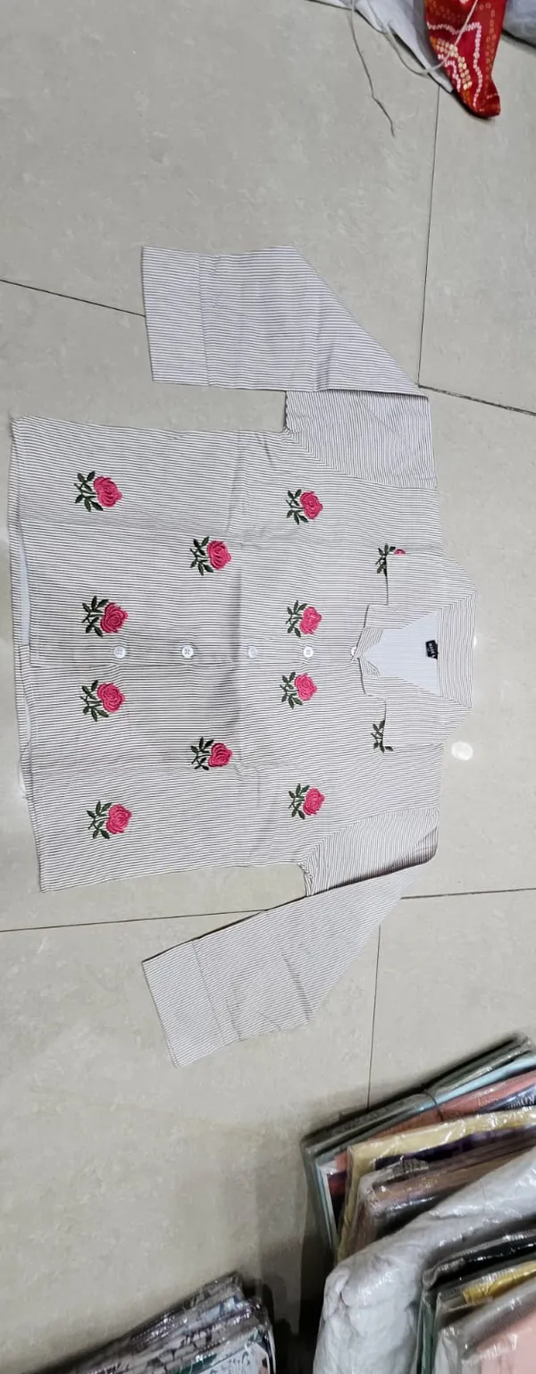 White_Cotton_Striped_Rose_Embroidered_Full_Sleeve_Shirt_For_Girls