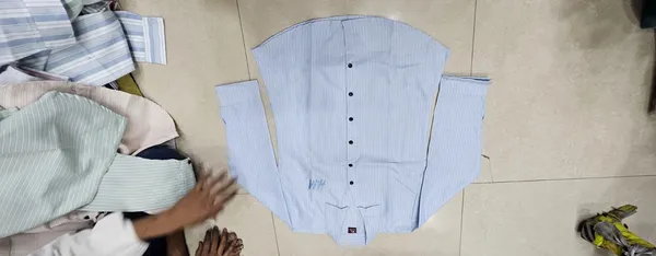 Blue_Cotton_Regular_Pocket_Shirt_For_Women