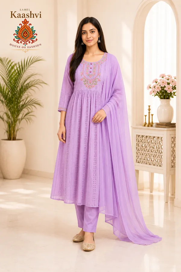 Lavender_Bloom_Cotton_Kurta_Pant_Dupatta_For_Women