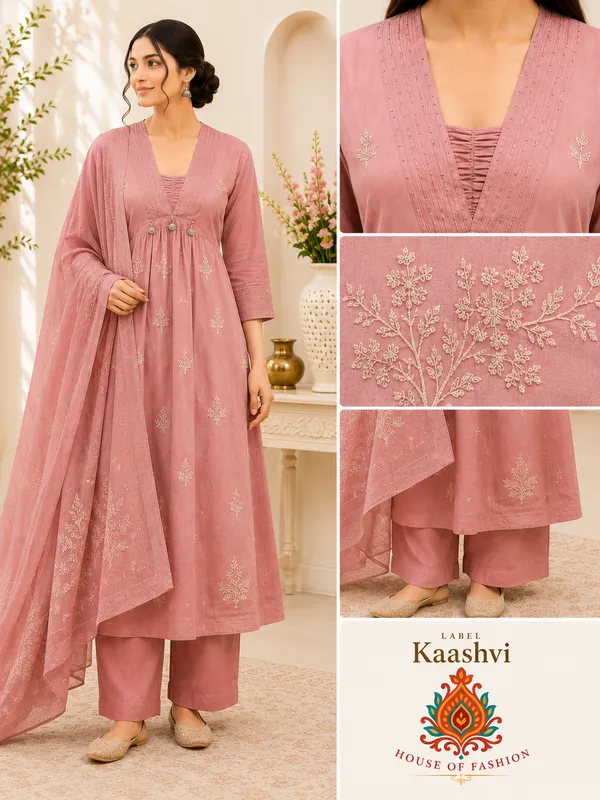 Mauve_Pink_Cotton_Kurta_Pant_Dupatta_For_Women